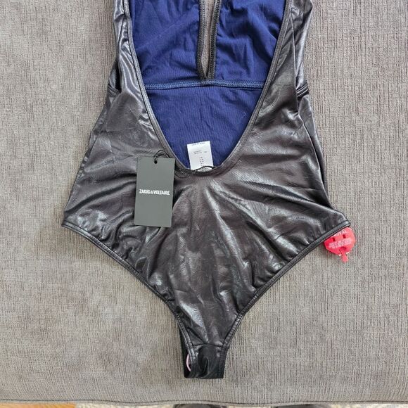 ZADIG & VOLTAIRE ONE-PIECE BLACK SKULL WOMEN'S SWIMSUIT size 8 - Picture 11 of 15